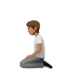 🧎🏽 person kneeling: medium skin tone display on Apple